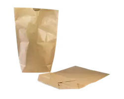 Sac papier écorné deux feuilles kraft brun à encoche 46 x 31 cm format N°15
